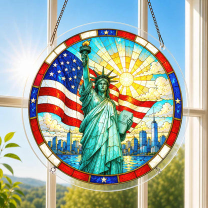 Acrylic Jigsaw Puzzle Suncatcher - Freedom's Beacon