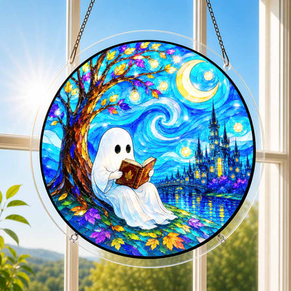 Acrylic Jigsaw Puzzle Suncatcher - Ghostly Night