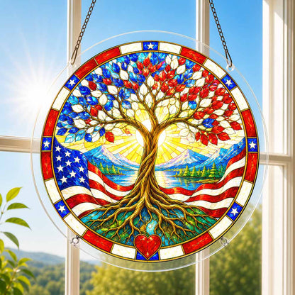 Acrylic Jigsaw Puzzle Suncatcher - American Roots