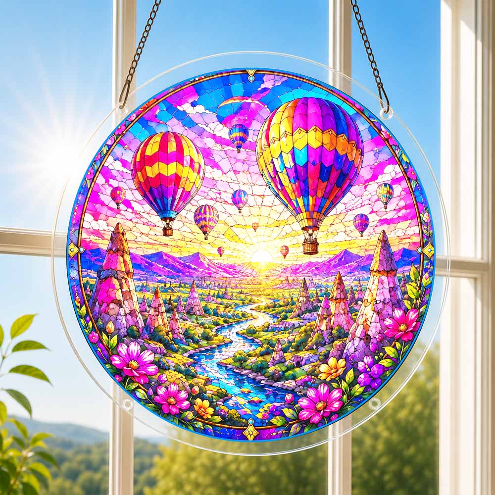 Acrylic Jigsaw Puzzle Suncatcher - Balloon Valley