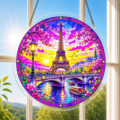 Acrylic Jigsaw Puzzle Suncatcher - Paris Love