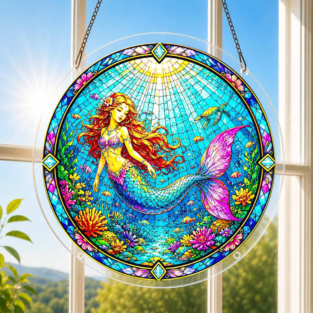 Acrylic Jigsaw Puzzle Suncatcher - Mermaid Beauty