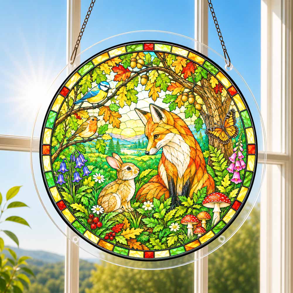 Acrylic Jigsaw Puzzle Suncatcher - Woodland Fox
