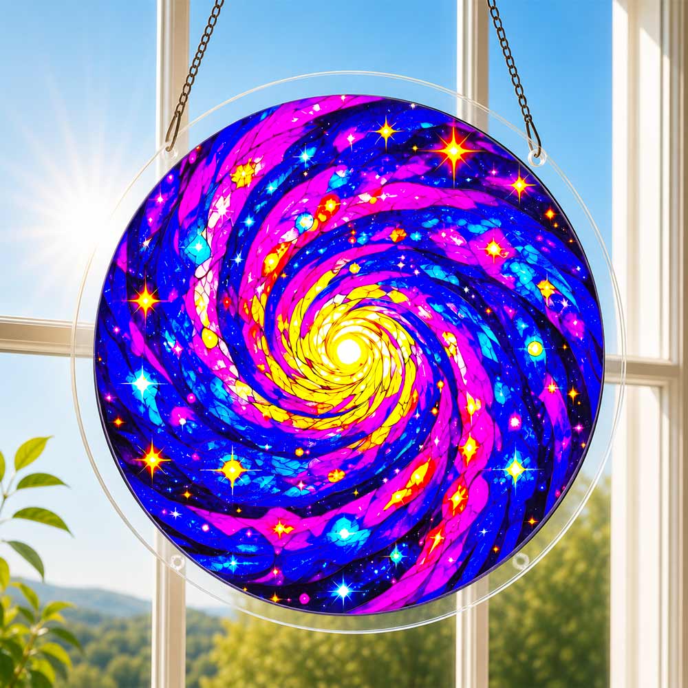 Acrylic Jigsaw Puzzle Suncatcher - Galaxy Mandala