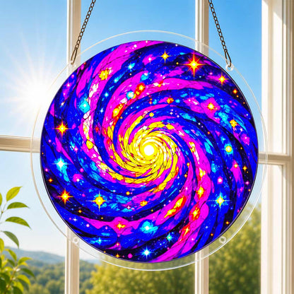 Acrylic Jigsaw Puzzle Suncatcher - Galaxy Mandala