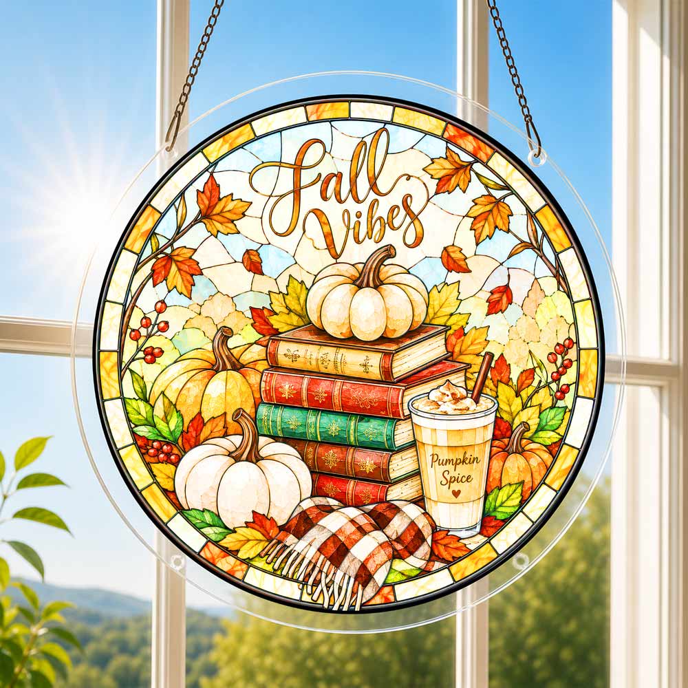 Acrylic Jigsaw Puzzle Suncatcher - Fall Vibes