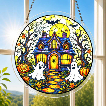 Acrylic Jigsaw Puzzle Suncatcher - Ghost Cottage