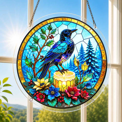 Acrylic Jigsaw Puzzle Suncatcher - Midnight Raven