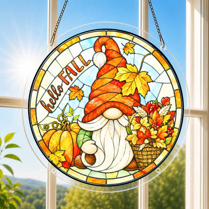 Acrylic Jigsaw Puzzle Suncatcher - Hello Fall