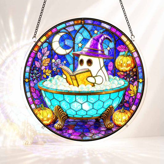 Acrylic Jigsaw Puzzle Suncatcher - Bathing Ghost