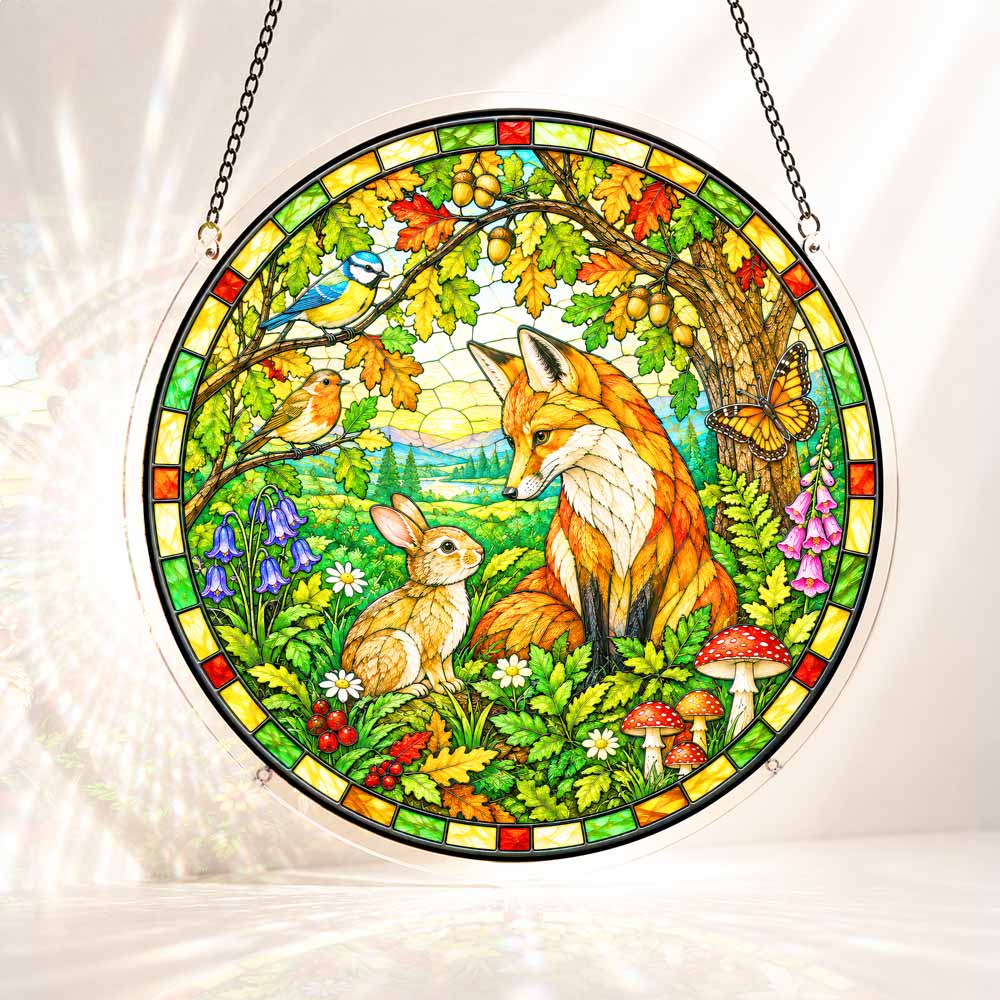 Acrylic Jigsaw Puzzle Suncatcher - Woodland Fox