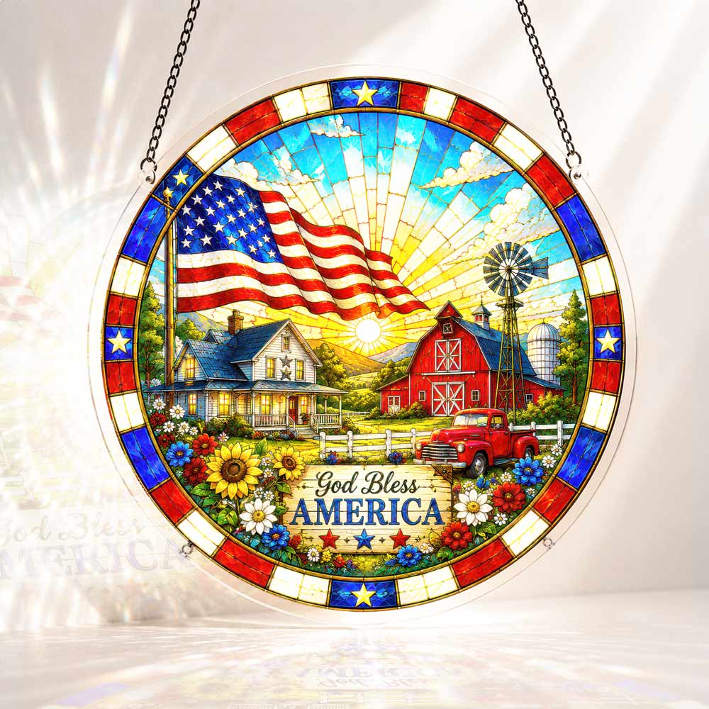 Acrylic Jigsaw Puzzle Suncatcher - Home of Freedom