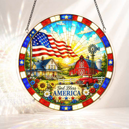 Acrylic Jigsaw Puzzle Suncatcher - Home of Freedom