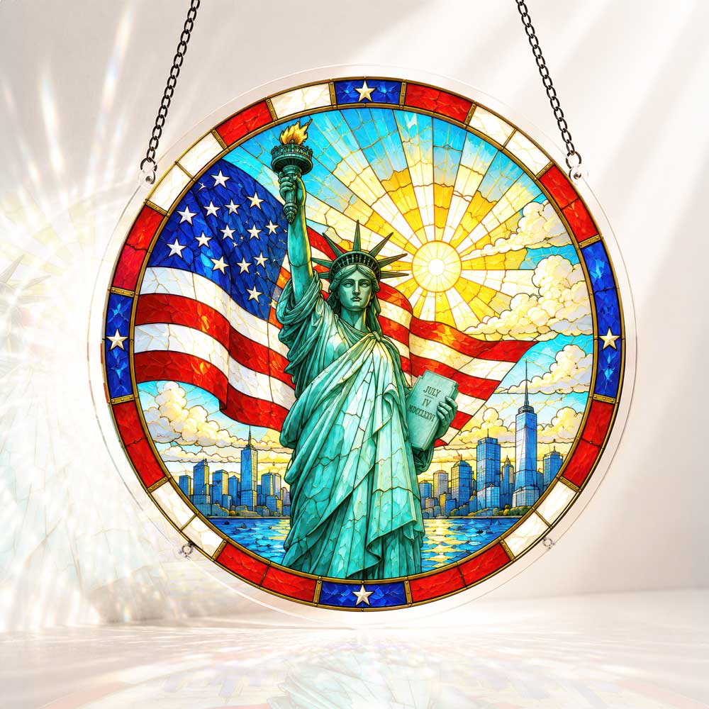 Acrylic Jigsaw Puzzle Suncatcher - Freedom's Beacon