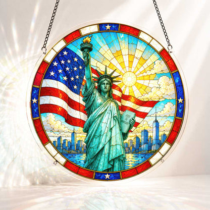Acrylic Jigsaw Puzzle Suncatcher - Freedom's Beacon