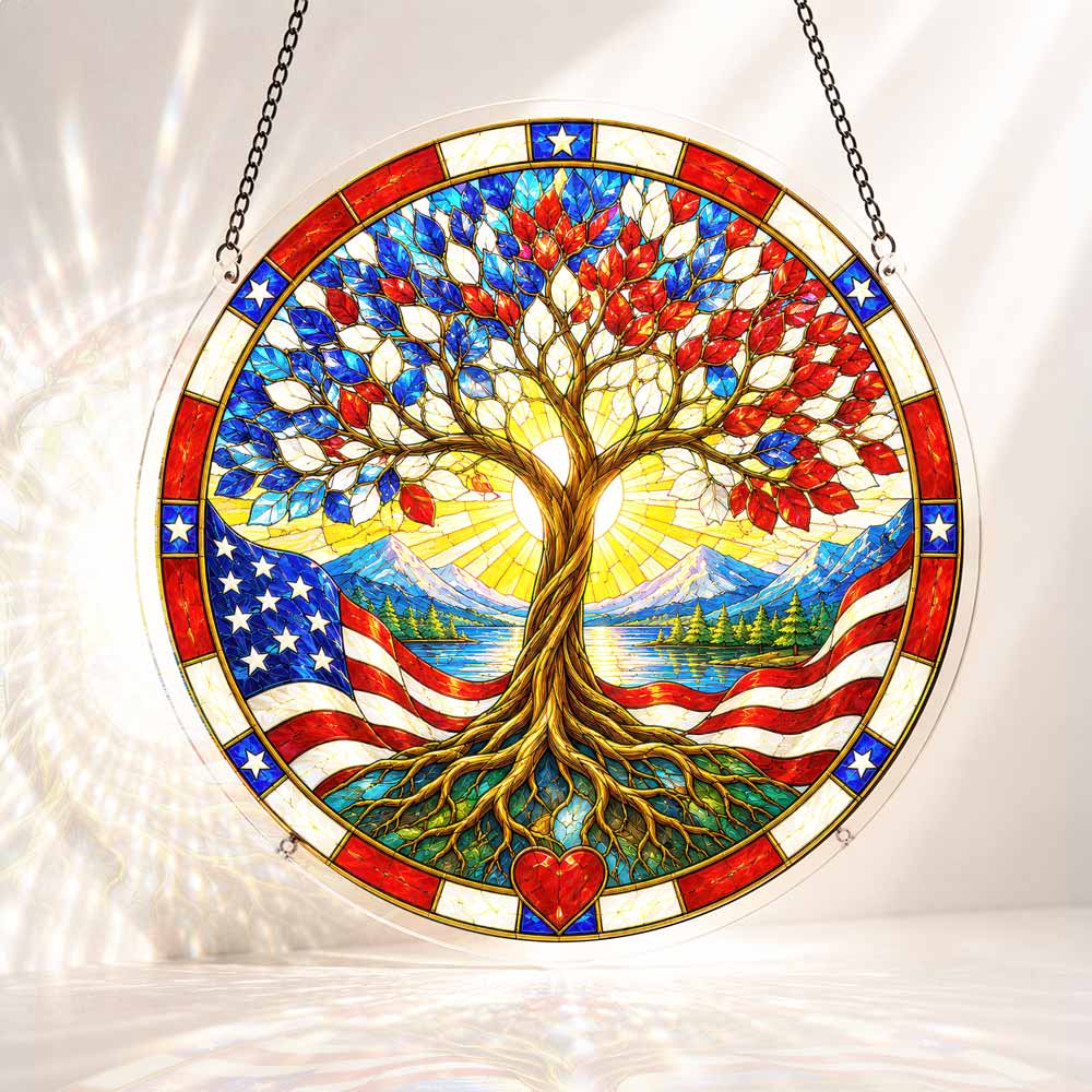 Acrylic Jigsaw Puzzle Suncatcher - American Roots