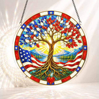 Acrylic Jigsaw Puzzle Suncatcher - American Roots