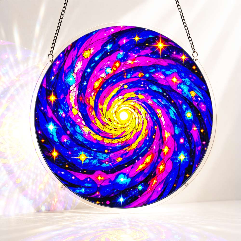 Acrylic Jigsaw Puzzle Suncatcher - Galaxy Mandala