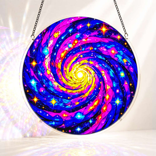 Acrylic Jigsaw Puzzle Suncatcher - Galaxy Mandala