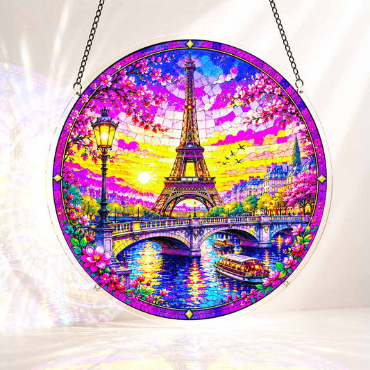 Acrylic Jigsaw Puzzle Suncatcher - Paris Love