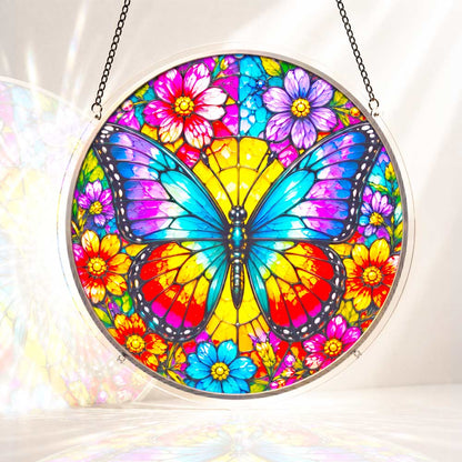 Acrylic Jigsaw Puzzle Suncatcher - Rainbow Butterfly