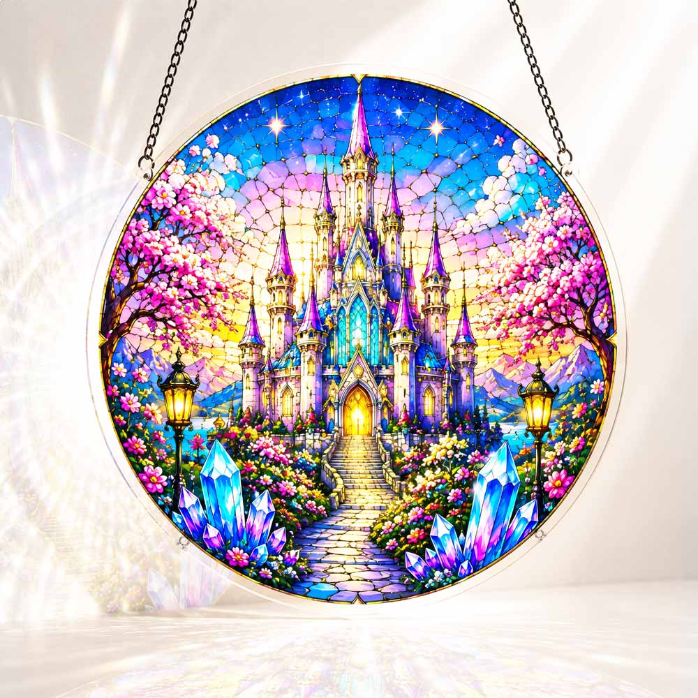 Acrylic Jigsaw Puzzle Suncatcher - Castle Medallion