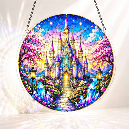 Acrylic Jigsaw Puzzle Suncatcher - Castle Medallion