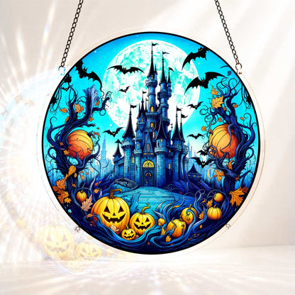 Acrylic Jigsaw Puzzle Suncatcher - Haunted Castle
