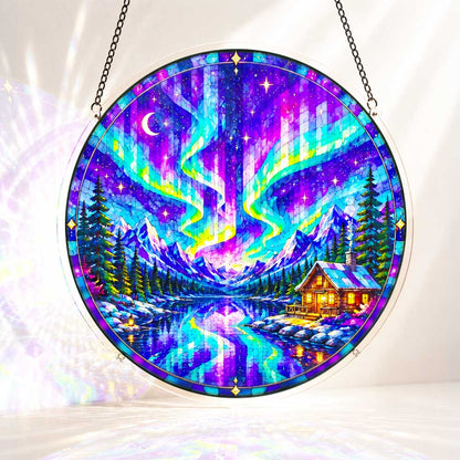 Acrylic Jigsaw Puzzle Suncatcher - Winter Retreat