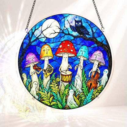 Acrylic Jigsaw Puzzle Suncatcher - Magic Mushrooms