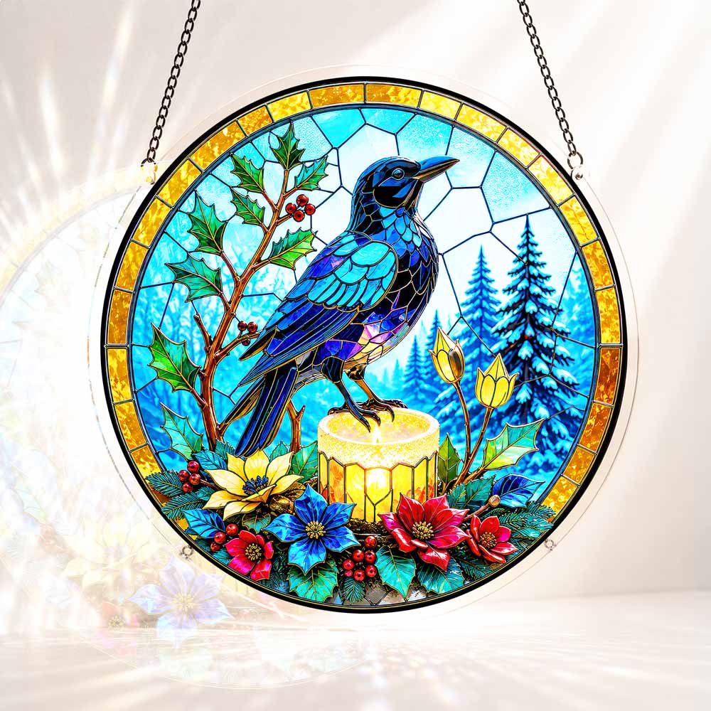 Acrylic Jigsaw Puzzle Suncatcher - Midnight Raven