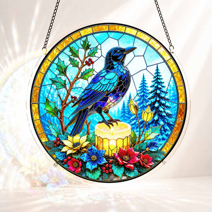 Acrylic Jigsaw Puzzle Suncatcher - Midnight Raven