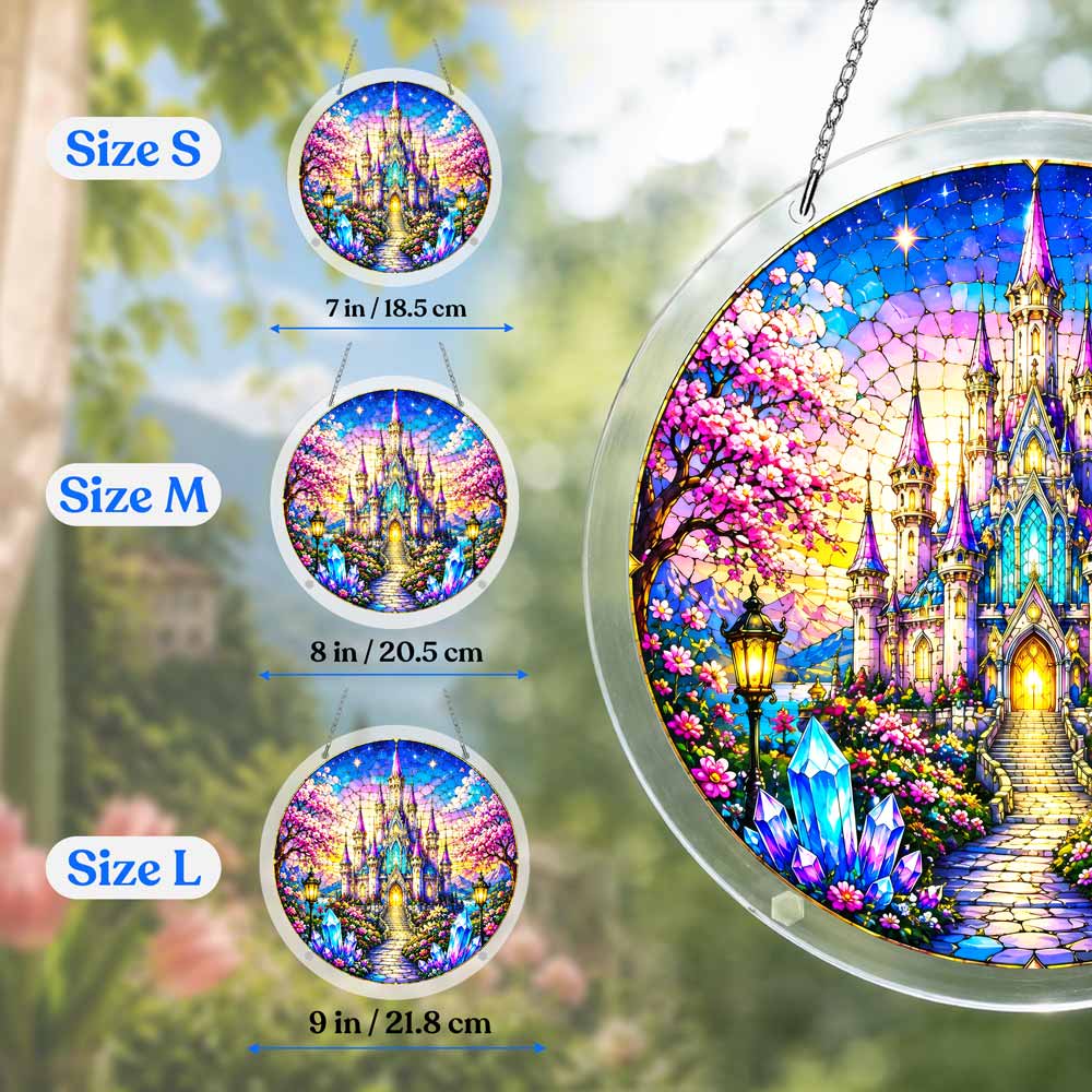 Acrylic Jigsaw Puzzle Suncatcher - Castle Medallion