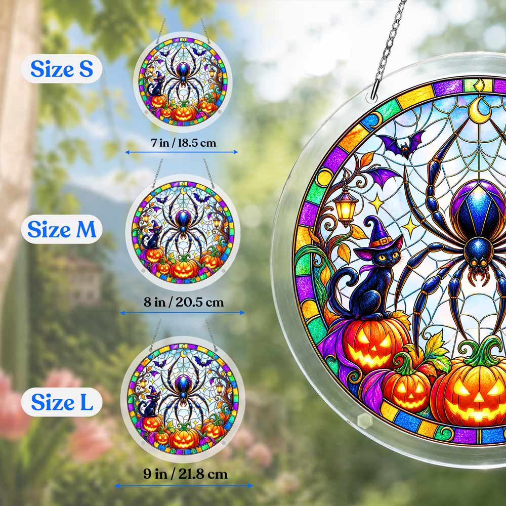 Acrylic Jigsaw Puzzle Suncatcher - Spooky Spider