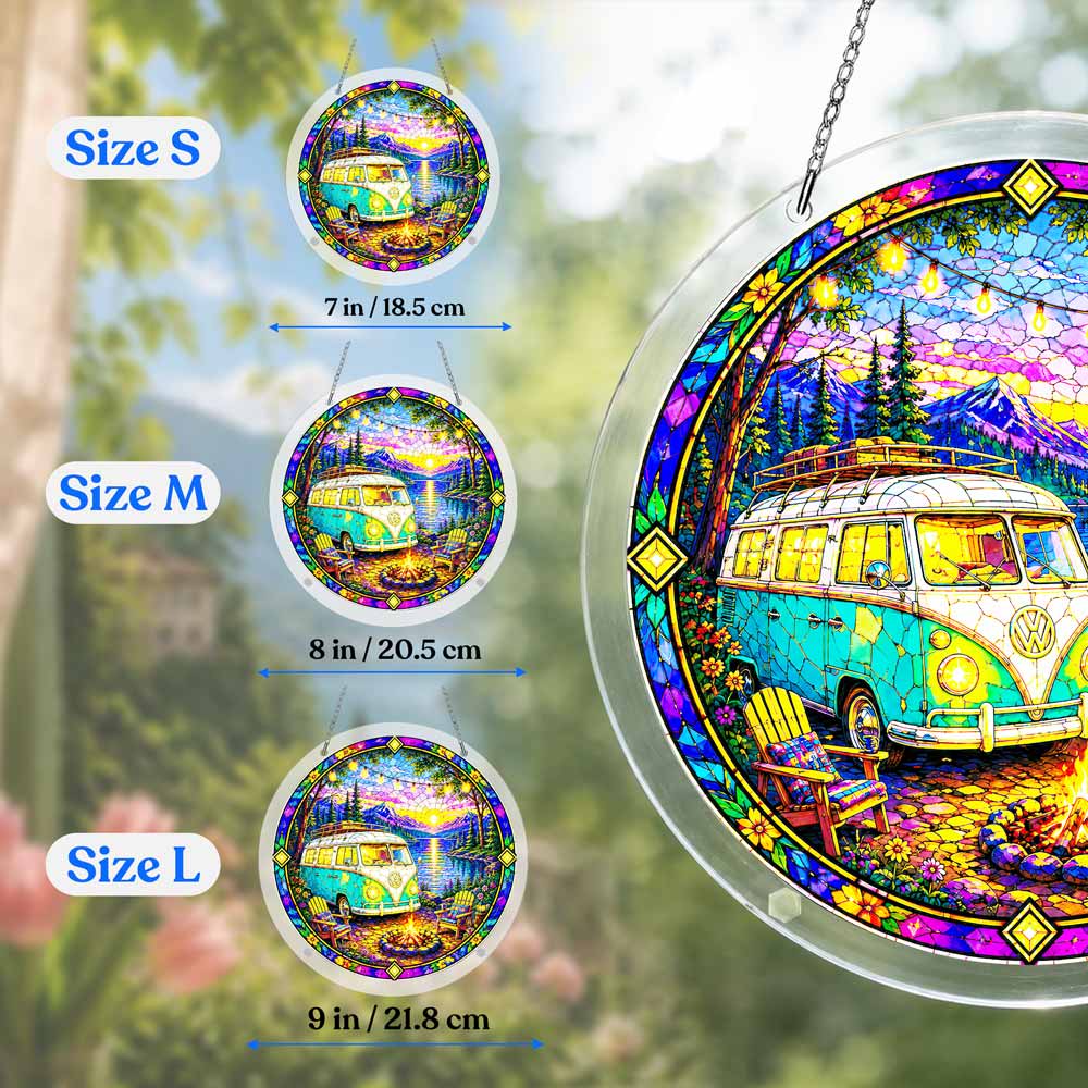 Acrylic Jigsaw Puzzle Suncatcher - Lakeside Camper