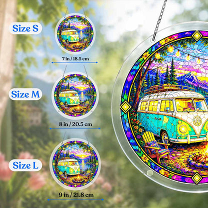 Acrylic Jigsaw Puzzle Suncatcher - Lakeside Camper