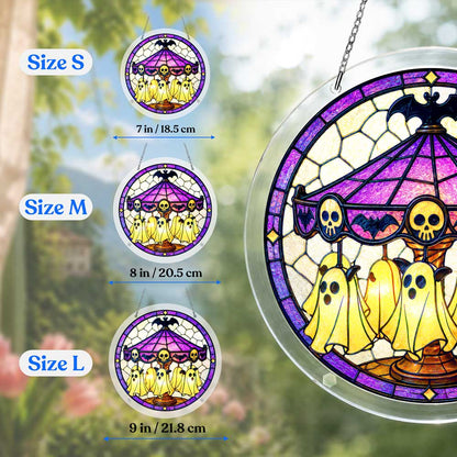 Acrylic Jigsaw Puzzle Suncatcher - Ghost Carousel