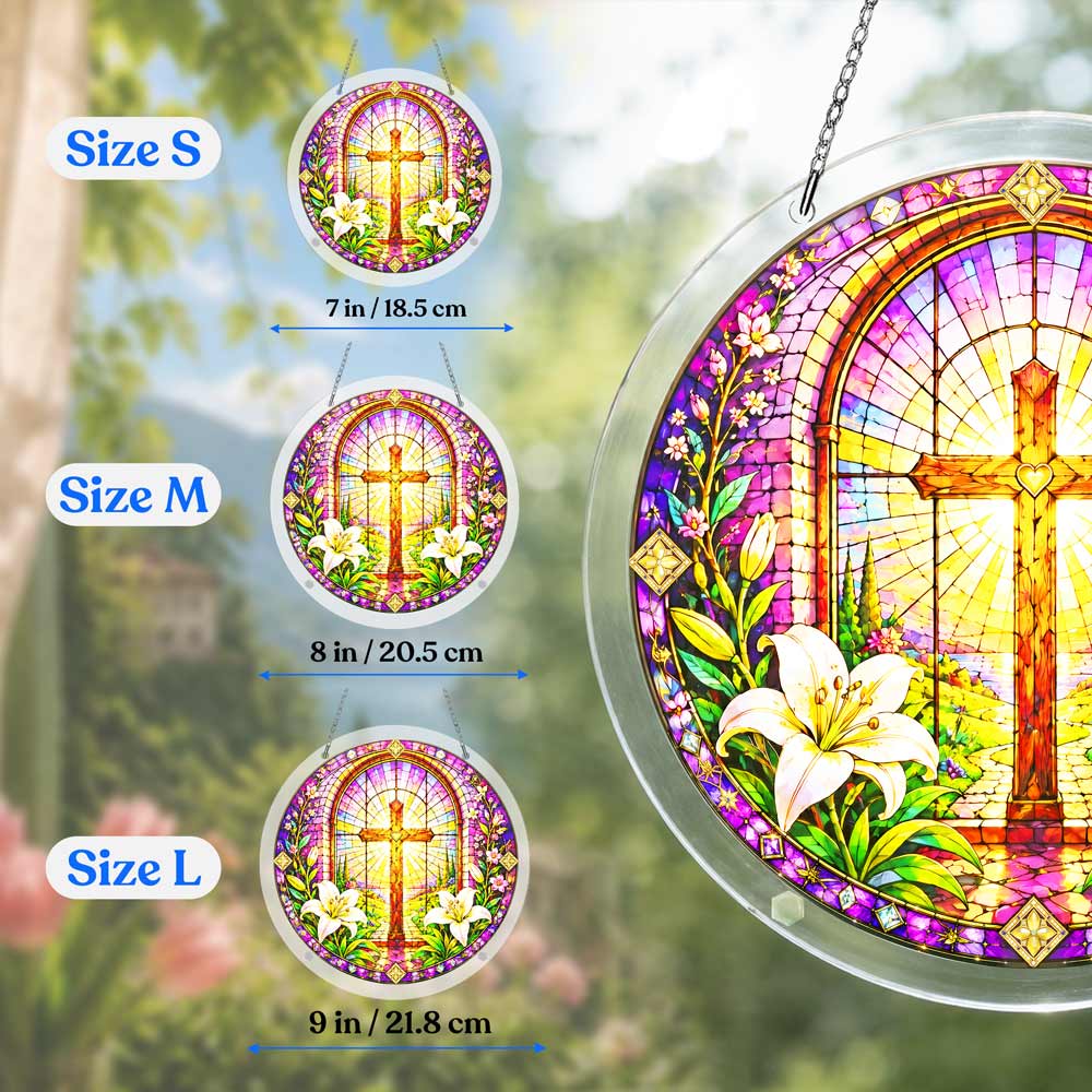 Acrylic Jigsaw Puzzle Suncatcher - Cross Medallion