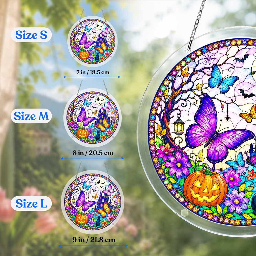 Acrylic Jigsaw Puzzle Suncatcher - Butterfly Halloween