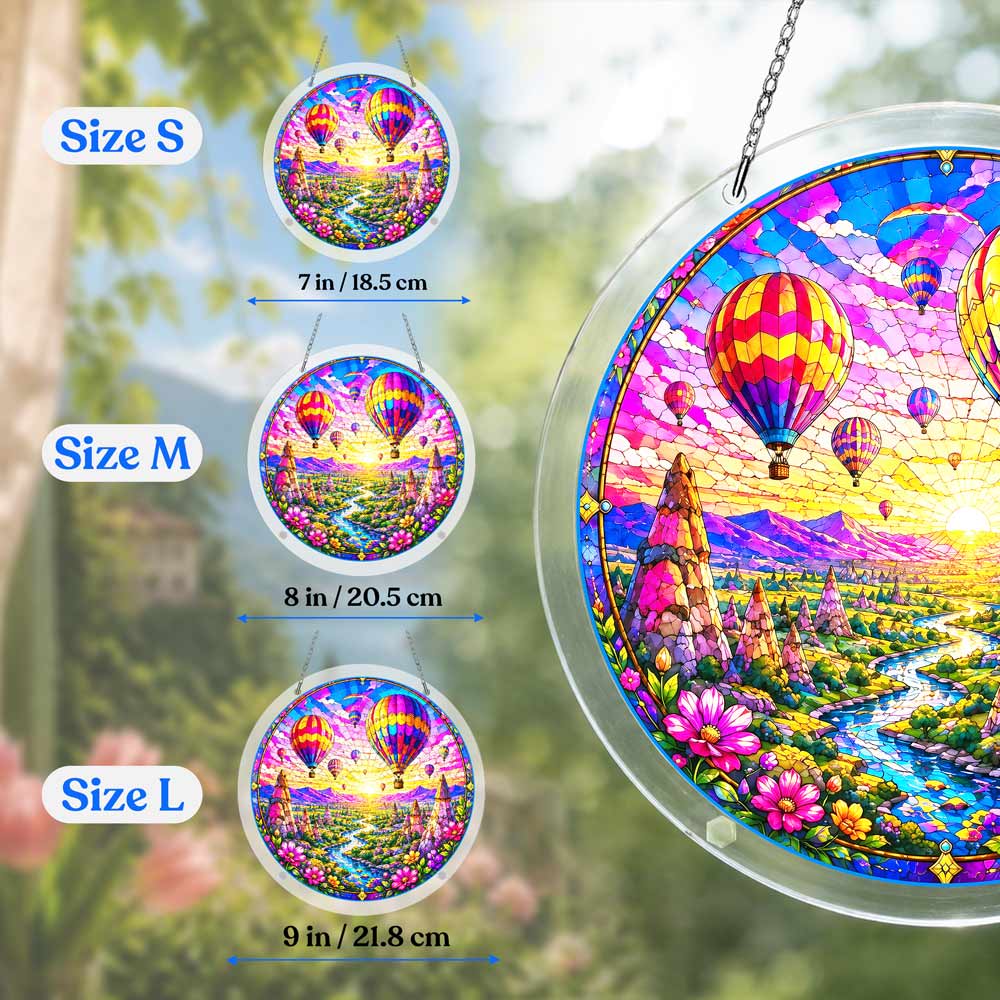 Acrylic Jigsaw Puzzle Suncatcher - Balloon Valley