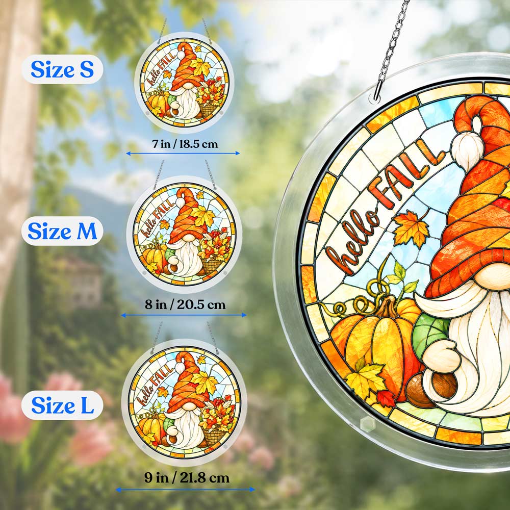Acrylic Jigsaw Puzzle Suncatcher - Hello Fall