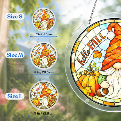 Acrylic Jigsaw Puzzle Suncatcher - Hello Fall