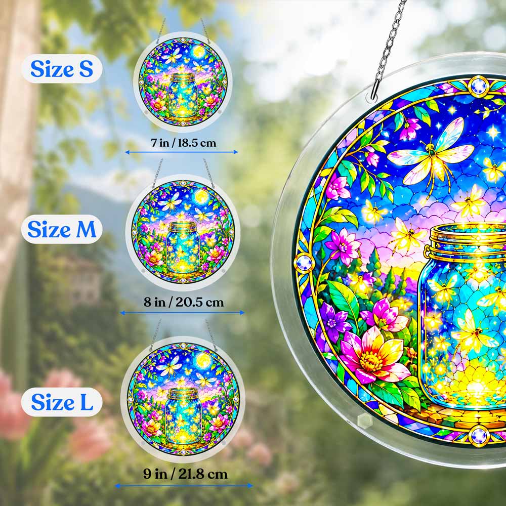 Acrylic Jigsaw Puzzle Suncatcher - Moonlit Fireflies
