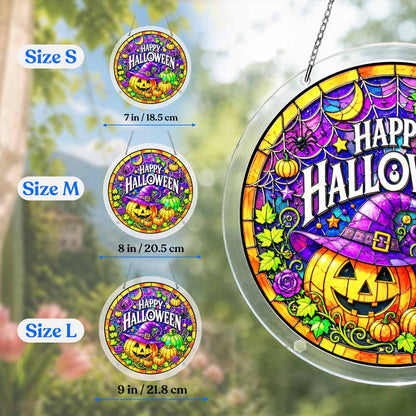 Acrylic Jigsaw Puzzle Suncatcher - Happy Halloween