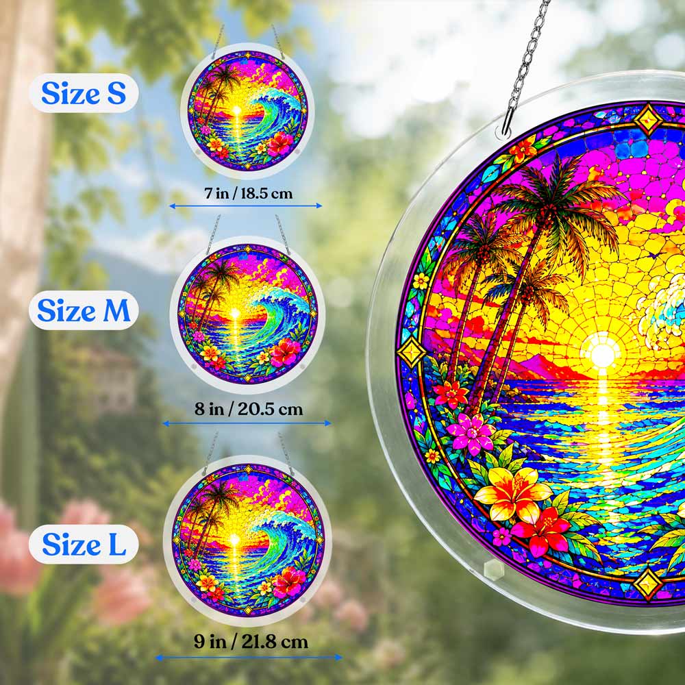 Acrylic Jigsaw Puzzle Suncatcher - Hawaiian Wave
