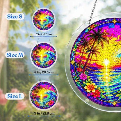 Acrylic Jigsaw Puzzle Suncatcher - Hawaiian Wave