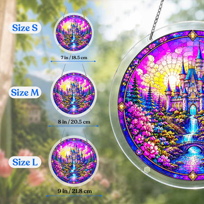 Acrylic Jigsaw Puzzle Suncatcher - Castle Garden