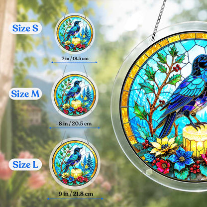 Acrylic Jigsaw Puzzle Suncatcher - Midnight Raven