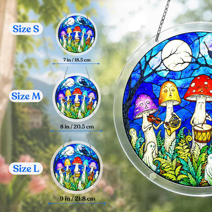 Acrylic Jigsaw Puzzle Suncatcher - Magic Mushrooms