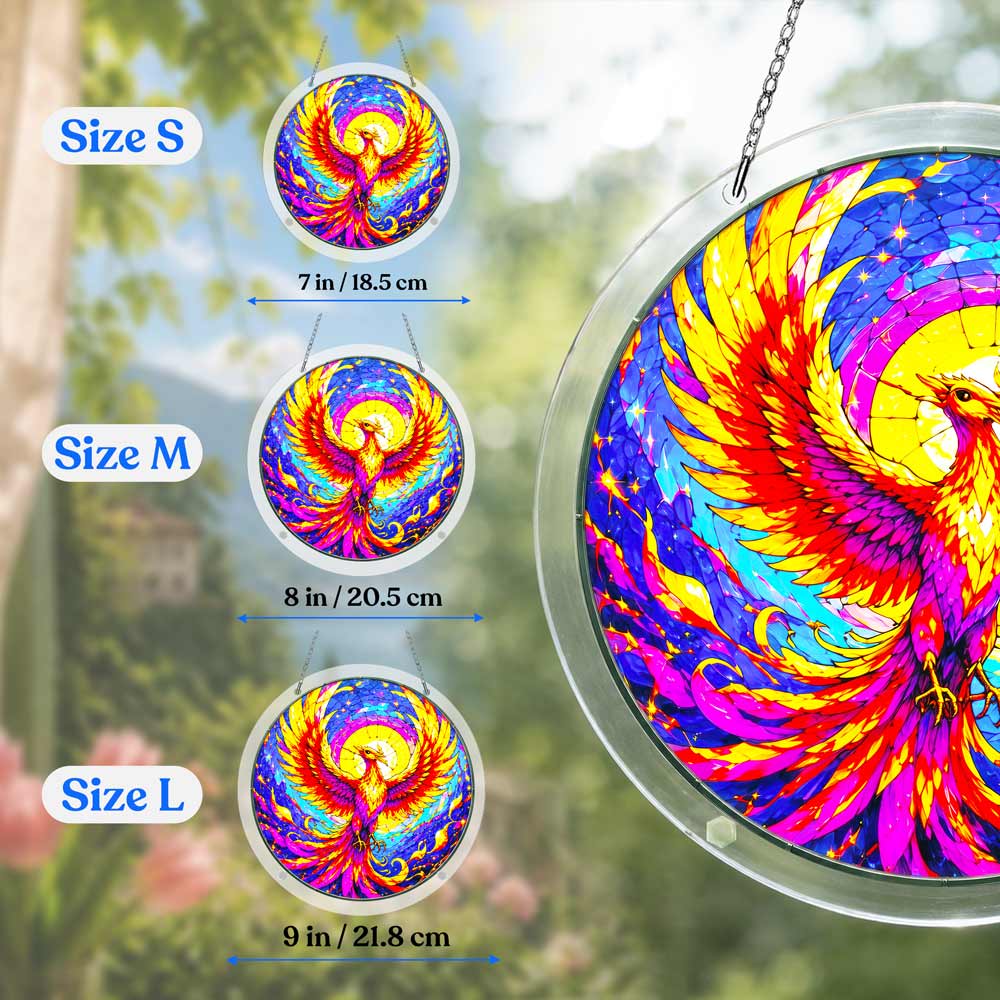 Acrylic Jigsaw Puzzle Suncatcher - Phoenix Rising
